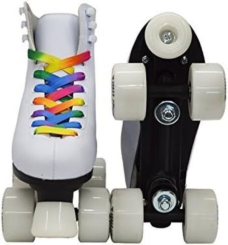 Epic Skates Epic Allure Light-Up Quad Roller Skates, White, Ladies 5 in Saudi Arabia