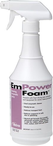 منظف ​​الأدوات الأنزيمية المزدوجة من Metrex EmPower، غير معطر، زجاجة رذاذ 24 أونصة، 12 عبوة in Kuwait