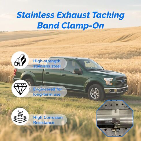 4" (101.6MM) Exhaust Tacking Band Clamp-On for Welding & Fabrication –1pc Stainless Steel ，Universal Fit, Corrosion-Resistant, Secure Hold for Exhaust Components in Kuwait