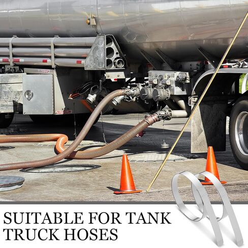 Duraaamo 25 Pack 5/8" Wide x 4" Diameter x 0.025" Thick Center Punch Clamps Band Hose Clamps 201 Stainless Steel Pre-formed for Hose Ducting Pipe Cable Management & More in Kuwait