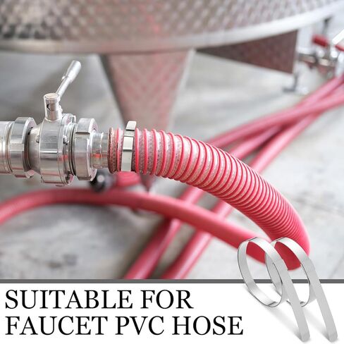 Duraaamo 25 Pack 5/8" Wide x 4" Diameter x 0.025" Thick Center Punch Clamps Band Hose Clamps 201 Stainless Steel Pre-formed for Hose Ducting Pipe Cable Management & More in Kuwait