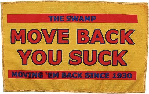 Move Back You Suck Sports Towel Funny College Football Fan Towel Game Day Essential Gift for University Football Fans & Students (Yellow) in Kuwait