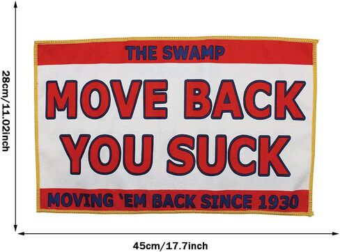 Move Back You Suck Sports Towel Funny College Football Fan Towel Game Day Essential Gift for University Football Fans & Students (Yellow) in Kuwait