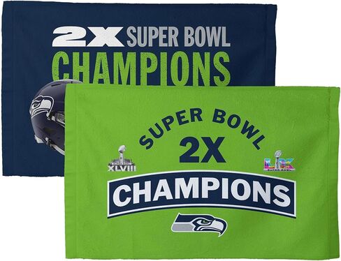 Northwest NFL Super Bowl 2026 Seattle Seahawks Champs Fan Towel 2-Pack, 16 x 25 in in Saudi Arabia