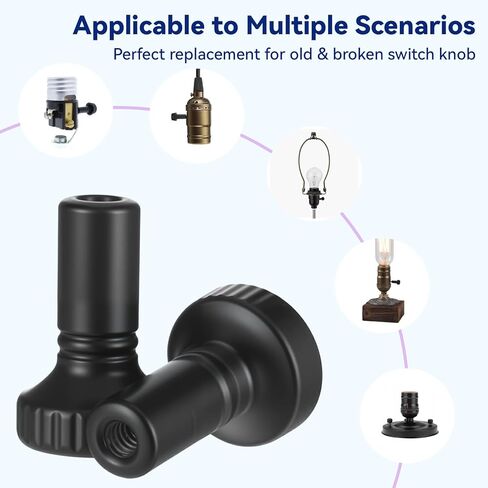 4 Pack Lamp Switch Knob, Black Brass On/Off Replacement Light Lamps & Fan Knobs Lamp Switch Antique Brass Turner Twist Switch Knobs for Floor Table Lamps in Saudi Arabia
