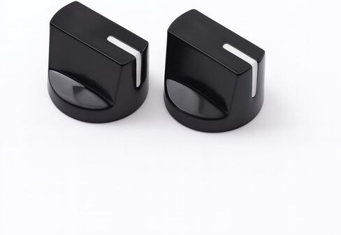 2 PCS Plastic Control Knobs with Set Screw for Potentiometers,Instruments,Machinery,Industrial,Laboratory equipments (1/4" Shafting Hole)- Black in Saudi Arabia