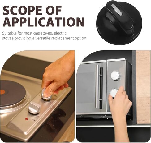 Toyvian Replacement Timer Switch Knobs for Electric Pressure Cooker and Oven Universal 6Mm D-Shaped Shaft Control Knobs Durable Plastic Easy Grip and Installation 2 Pack in Saudi Arabia
