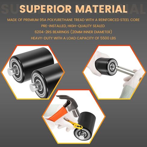 PTH50 Pallet Jack Front Load Wheel Replacement Kit Set Complete Fit for Crown PTH50 Pallet Jacks and Most Standard Pallet Jacks in Saudi Arabia