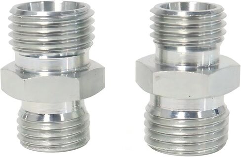 2PCS Hydraulic Hoses Pipes Threads M14 - M16 Carbon Steel Fitting Adapter Connec in Saudi Arabia