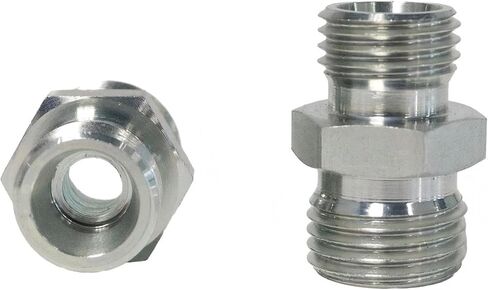 2PCS Hydraulic Hoses Pipes Threads M14 - M16 Carbon Steel Fitting Adapter Connec in Saudi Arabia