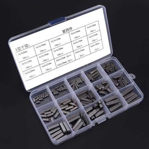 Zerodis 140 Piece Round Ended Key Set Parallel Drive Shaft Keys 8mm to 30mm Sizes Metal Construction Wreath in Saudi Arabia