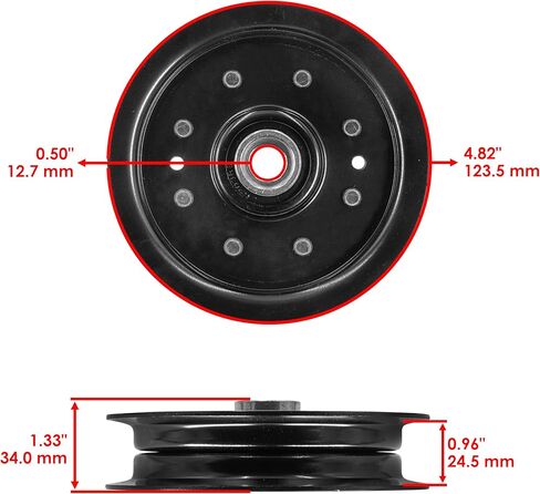Caltric 48in 54in 60in Deck Idler Pulley Compatible with Hustler Fastrak/Fastrak SDX 605463 605512 in Kuwait
