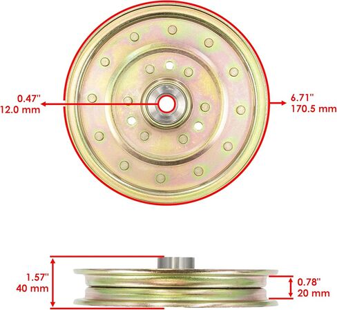 Caltric 48in 54in 60in Deck Idler Pulley Compatible with Hustler Fastrak/Fastrak SDX 605463 605512 in Kuwait