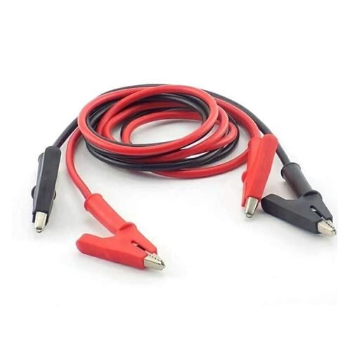 Dual Ended Crocodile Alligator Clips, 15A Test Lead Wire Cable with Insulators Clips, 2 Pcs 3.3 ft/1m Test Flexible Cable with Protective Jack Copper Clamps for Electrical Testing in Saudi Arabia