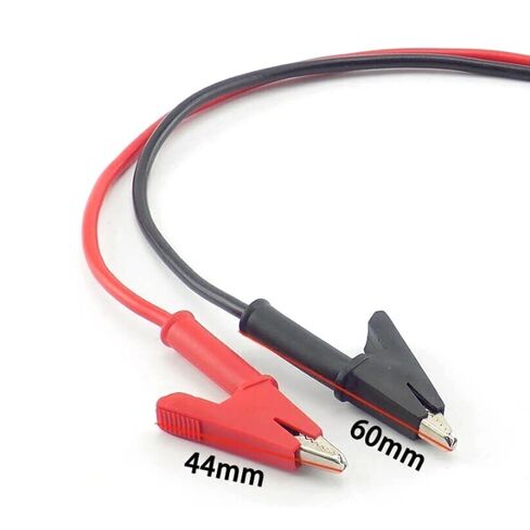 Dual Ended Crocodile Alligator Clips, 15A Test Lead Wire Cable with Insulators Clips, 2 Pcs 3.3 ft/1m Test Flexible Cable with Protective Jack Copper Clamps for Electrical Testing in Saudi Arabia