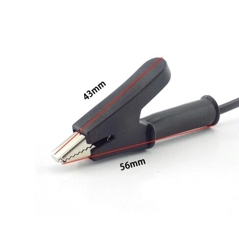 Dual Ended Crocodile Alligator Clips, 15A Test Lead Wire Cable with Insulators Clips, 2 Pcs 3.3 ft/1m Test Flexible Cable with Protective Jack Copper Clamps for Electrical Testing in Saudi Arabia
