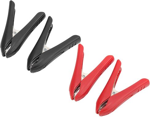Electric Clip Set 4pcs, Strong Clamping Power Clamp 100A, Red Black Buckle Type - Durable ABS Steel Material, Insulating Characteristic, Ideal for Automotive and Experimental in Saudi Arabia
