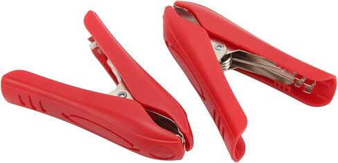 Electric Clip Set 4pcs, Strong Clamping Power Clamp 100A, Red Black Buckle Type - Durable ABS Steel Material, Insulating Characteristic, Ideal for Automotive and Experimental in Saudi Arabia