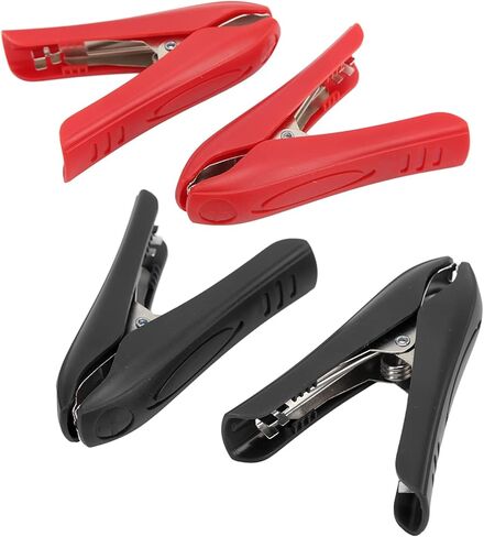 Electric Clip Set 4pcs, Strong Clamping Power Clamp 100A, Red Black Buckle Type - Durable ABS Steel Material, Insulating Characteristic, Ideal for Automotive and Experimental in Saudi Arabia