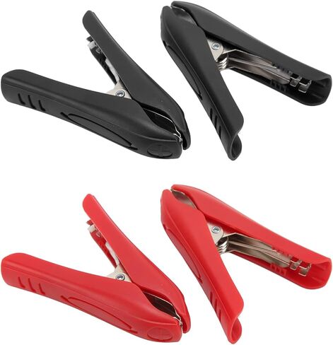 Electric Clip Set 4pcs, Strong Clamping Power Clamp 100A, Red Black Buckle Type - Durable ABS Steel Material, Insulating Characteristic, Ideal for Automotive and Experimental in Saudi Arabia