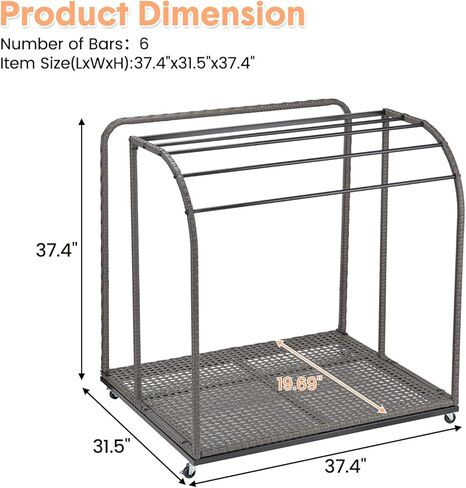 Poolside Float Storage, Patio Poolside Float Storage Basket, Outdoor Pool Holder Caddy with Rolling Wheels for Floaties,Noodles,Life Vests,Beach Balls in Saudi Arabia