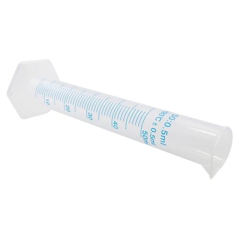 2PCS Blue Graduated 50ml Measuring Cylinder Plastic Transparent Measuring Cylinder Beaker Tube Diameter 1inch Scientific Experiment Liquid Flask for Laboratory Testing Teaching Tool in Kuwait