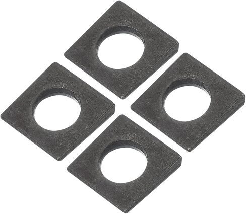 PATIKIL M20 Beveled Square Washers, 4 Pcs Thickness 3 to 9mm Wedge Washers in Plain Carbon Steel for Shim Leveling Fastener Hardware, Black in Saudi Arabia