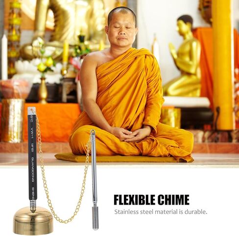 Milisten Introduce Tool - Buddhist Chimes for Meditation Portable Temple Instrument Clear Sound Hand Bell for Spirituality Practitioners in Saudi Arabia