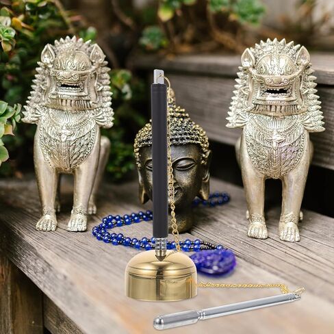 Milisten Introduce Tool - Buddhist Chimes for Meditation Portable Temple Instrument Clear Sound Hand Bell for Spirituality Practitioners in Saudi Arabia
