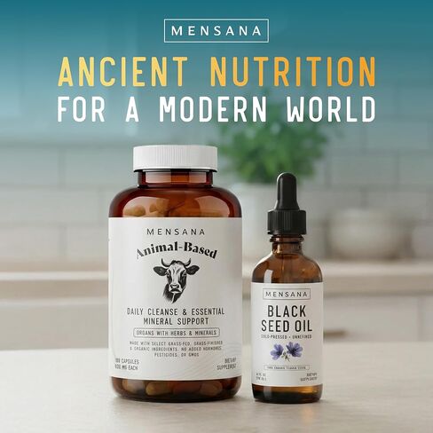 MENSANA, Black Seed Oil (4 oz - 47 Servings) – Cold-Pressed Virgin Nigella Sativa – 100% Organic, Non-GMO, Pure & Unrefined Wellness Oil in Saudi Arabia