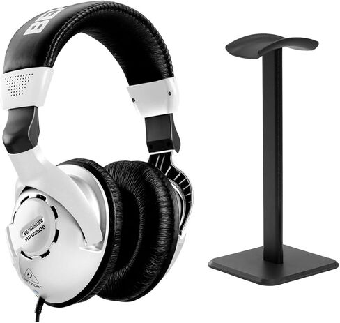 Behringer HPS3000 سماعات رأس ستوديو عالية الأداء مغلقة من الخلف، حزمة مع حامل سماعة رأس لسطح المكتب in Saudi Arabia
