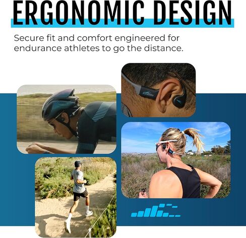 سماعات رأس H2O Audio TRI Run مفتوحة للأذن. سماعات رأس رياضية متعددة مقاومة للتعرق للجري وركوب الدراجات والتجديف. سماعات أذن رياضية ملتفة لاسلكية، مقاومة للماء IPX8، بلوتوث 5.3 in Kuwait