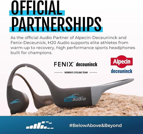 سماعات رأس H2O Audio TRI Run مفتوحة للأذن. سماعات رأس رياضية متعددة مقاومة للتعرق للجري وركوب الدراجات والتجديف. سماعات أذن رياضية ملتفة لاسلكية، مقاومة للماء IPX8، بلوتوث 5.3 in Kuwait