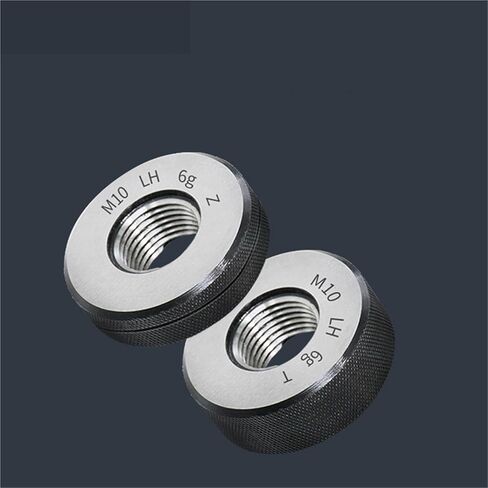 1 مجموعة (1 * GO + 1 * NOGO) 6 جرام M2-M14 LH القياسية اليد اليسرى متري موضوع حلقة قياس أداة قياس M2M3M4M5M6M7M8M10M12M14(M4X0.7-6g LH T Z) in Kuwait