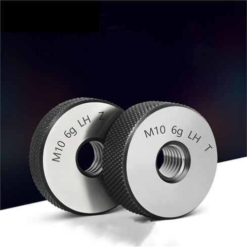 1 مجموعة (1 * GO + 1 * NOGO) 6 جرام M2-M14 LH القياسية اليد اليسرى متري موضوع حلقة قياس أداة قياس M2M3M4M5M6M7M8M10M12M14(M4X0.7-6g LH T Z) in Kuwait