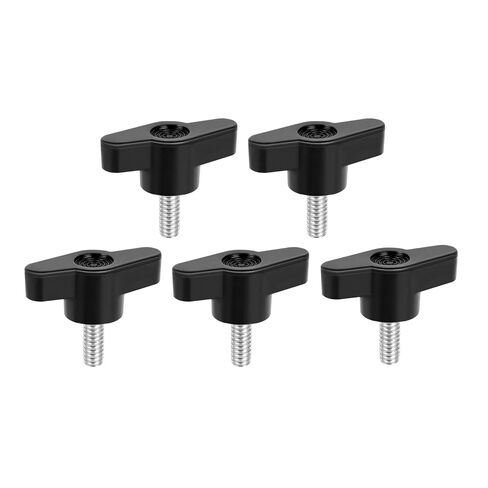MewuDecor M8 x 20mm Z Type Handle Thumb Screws Plastic Head Mechanical Handle Bolts T-Shaped Wing Adjustable Knobs Carbon Steel, 5 PCS in Saudi Arabia