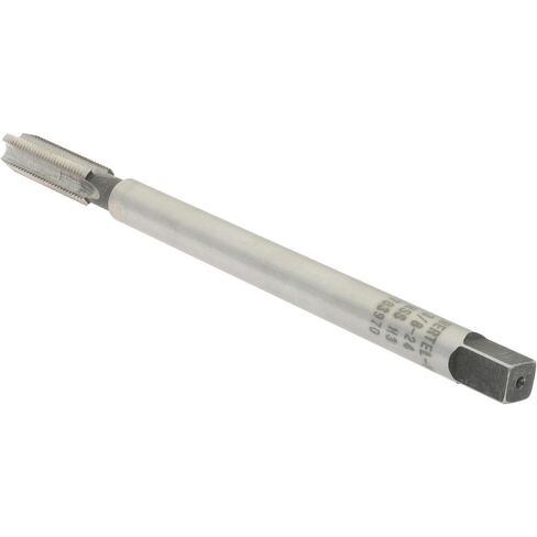 4 Flute Plug Hand Pulley Tap, 3/8-24 UNF, High Speed Steel, Bright Finish, Right Hand Flute, H3 Thread Limit, 6" OAL in Saudi Arabia
