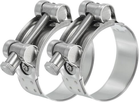 PATIKIL 23-25mm T-Bolt Hose Clamp, 2 Pack Intercooler Pipe Tube Clamps 304 Stainless Steel Radiator Hose Clamp for 0.91"-0.98" Pipe in Saudi Arabia