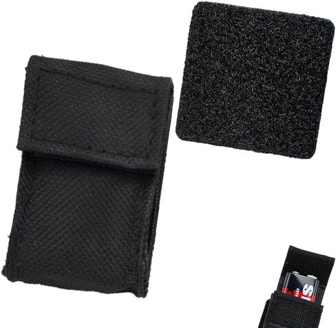 1 Pack 9V Acoustic Guitar Battery Pouch Cool Guitar Pick Pocket Carrying Case Accessories Portable Electronic Battery Organizer, Generic Guitar Pickups Bags Protective Cases Black in Saudi Arabia