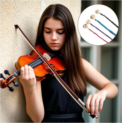 12 Pcs Violin Strings Universal Full Set (G-D-A-E) with 3 Pcs Violin Bridge 4/4 Violins Universal Steel Core Dominant Fiddle String Classic Steel Strings for Instruments 4/4 3/4 1/2 1/4 Violins in Saudi Arabia