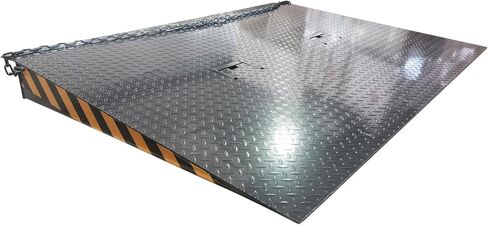 4.92x6.56ft Container Ramp Platform 13200lbs Load Capacity Heavy Duty Shipping Container Loading Ramp Adjustable Height Anti-Slip Steel for Forklift Pallet Jack Warehouse Dock Logistics in Kuwait