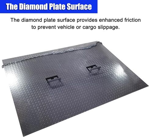 4.92x6.56ft Container Ramp Platform 13200lbs Load Capacity Heavy Duty Shipping Container Loading Ramp Adjustable Height Anti-Slip Steel for Forklift Pallet Jack Warehouse Dock Logistics in Kuwait