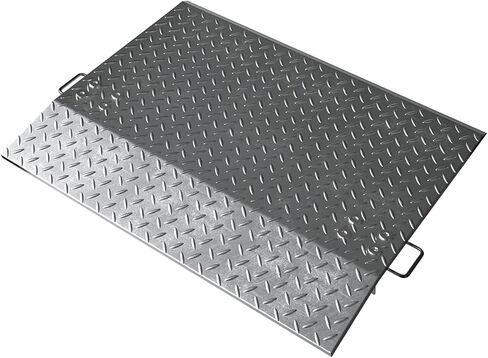Aluminum Dock Plate, Heavy Duty 3000 Lbs Capacity Loading Ramp, 3/8" Thick Aluminum Construction with Carrying Handles, Ideal for Pallet Jacks, Hand Trucks and Carts Use in Kuwait
