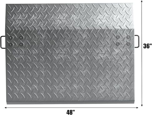 Aluminum Dock Plate, Heavy Duty 3000 Lbs Capacity Loading Ramp, 3/8" Thick Aluminum Construction with Carrying Handles, Ideal for Pallet Jacks, Hand Trucks and Carts Use in Kuwait