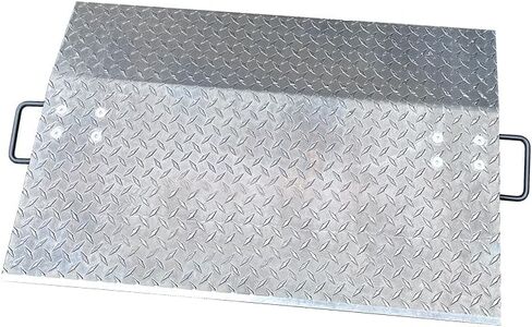 Aluminum Dock Plate, Heavy Duty 3000 Lbs Capacity Loading Ramp, 3/8" Thick Aluminum Construction with Carrying Handles, Ideal for Pallet Jacks, Hand Trucks and Carts Use in Kuwait