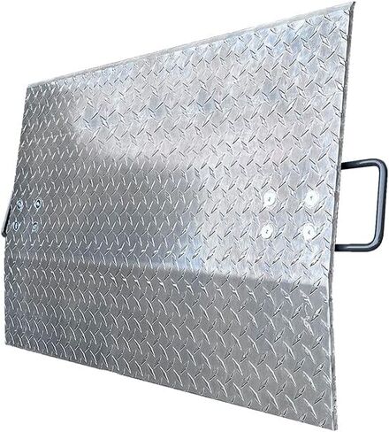 Aluminum Dock Plate, Heavy Duty 3000 Lbs Capacity Loading Ramp, 3/8" Thick Aluminum Construction with Carrying Handles, Ideal for Pallet Jacks, Hand Trucks and Carts Use in Kuwait