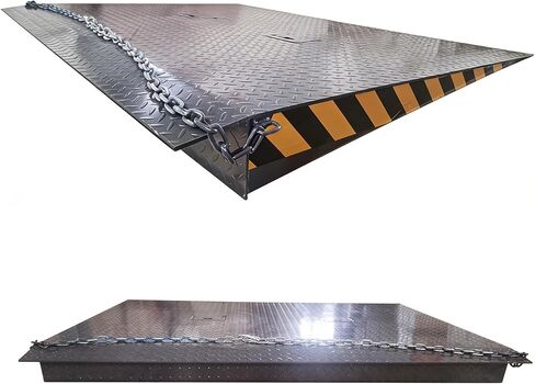INTSUPERMAI Steel Dock Plate 6000kg/13200lbs Capacity 78.74" L x 59.06" W x 6.3" H Heavy Duty Loading Ramp Dock Board Steel Pallet Jack Loading Dock Plate Ramps for Warehouse Truck Port Logistics in Kuwait