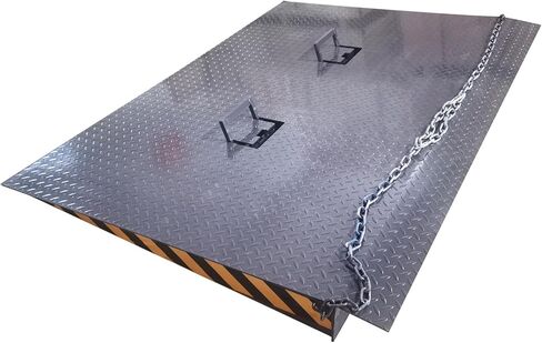 INTSUPERMAI Steel Dock Plate 6000kg/13200lbs Capacity 78.74" L x 59.06" W x 6.3" H Heavy Duty Loading Ramp Dock Board Steel Pallet Jack Loading Dock Plate Ramps for Warehouse Truck Port Logistics in Kuwait