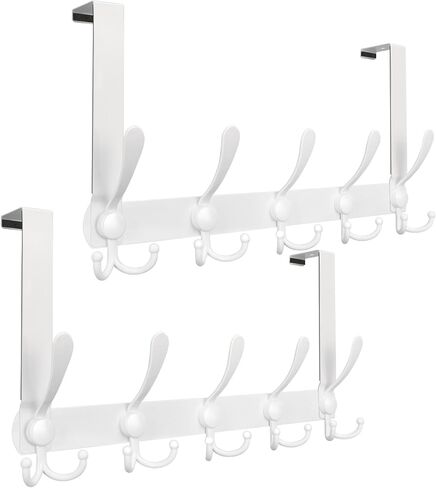 2 Pack Over The Door Hooks, No Assembly Required Door Hanger Hook, Fits Doors Up to 1.8in Thick, for Hanging Clothes, Towels, Bags, Hats in Kuwait