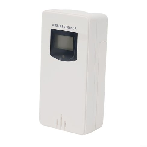 Wireless Outdoor Temperature and Humidity Sensor for FanJu Weather Station (Model 3378), 433.92 MHz, 60m Range, White Plastic Housing, Requires 2x AA Batteries(white) in Saudi Arabia